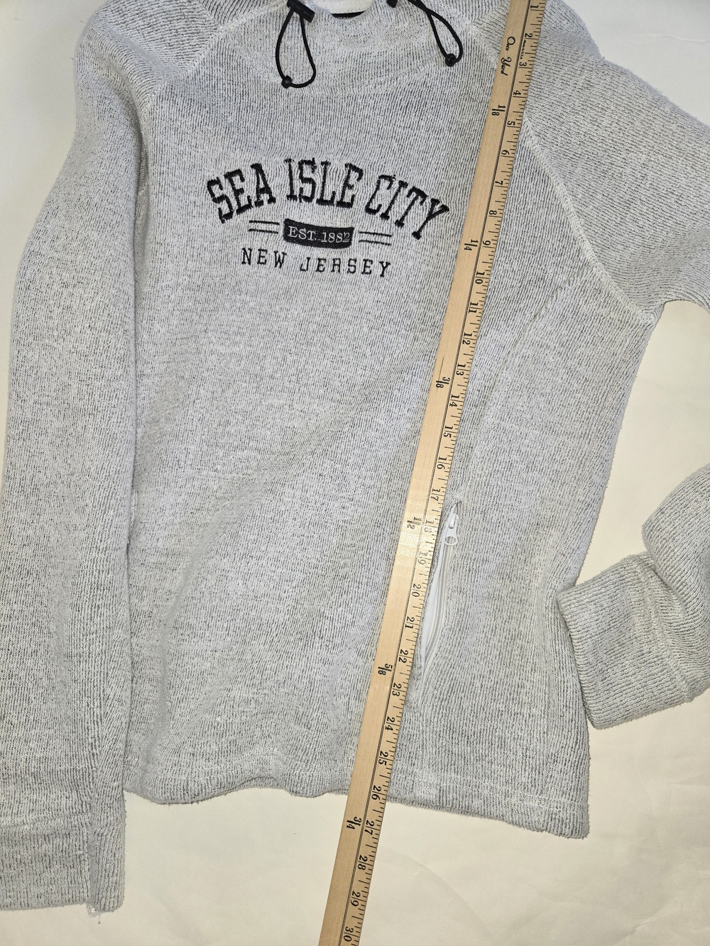 Isaac's Designs Sports Light Gray Hooded Pullover Kangaroo Pockets Women Size M - Picture 8 of 13